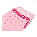 Tosnail Pink Series Baby Bandana Drool Bibs, Girls 4-pack, Cotton of Two Layers