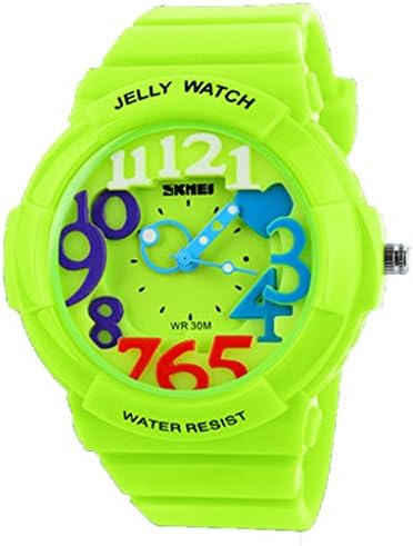 Green Waterproof Cute Children Silicone Watches