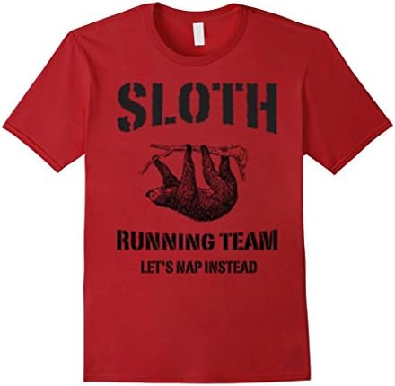Men's SLOTH running team tshirt Medium Cranberry