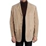 Men's Three-Button Suede Leather Blazer in Brandy, Dark Brown or Tobacco - Regular & Tall