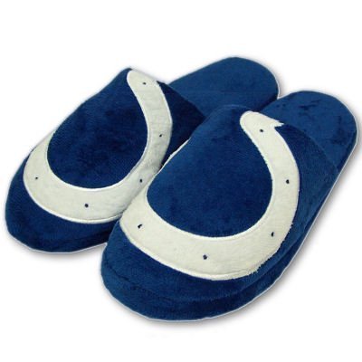 INDIANAPOLIS COLTS OFFICIAL LOGO PLUSH SLIPPERS SIZE X-LARGE