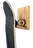 Bamboo Skateboard Wall Rack/ Mount for Storing Your Skateboard or Longboard Skate. Simple Design and Easy to Install.