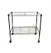 41gq1xsmXRL. SL75  White Metal & Natural Wood Kitchen Server Cart Utility w/Basket and Casters