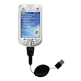 Retractable USB Cable for the Audiovox PPC XV6600 with Power Hot Sync and Charge capabilities - Gomadic Brand w/ TipExchange Technology