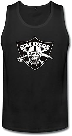 Men Oakland Raiders Skull Cool Tank Top Medium Black
