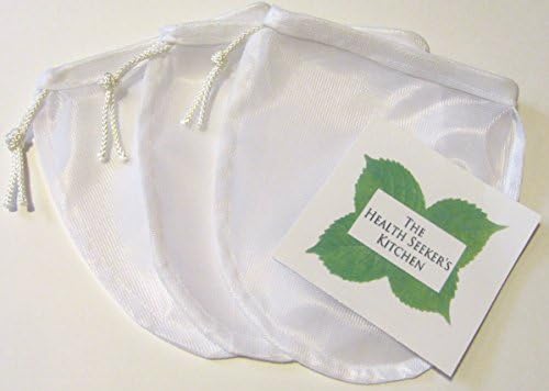 Reusuable 5 Cup Tea Strainers by Health Seeker's Kitchen (3 Pack)