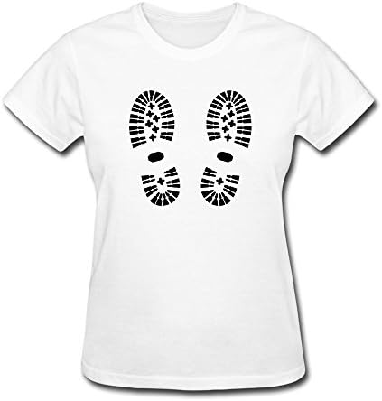 LFL Women's T-shirt Shoes Print Hiking XL White