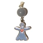 Angelite Pendant 03 Heart Blue Happy Ghost Crystal Healing Stone Charm Reiki Gemstone 2.1