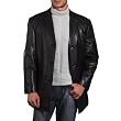 BGSD Men's Three-Button New Zealand Lambskin Car Coat - Regular & Tall