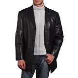 BGSD Men's Three-Button New Zealand Lambskin Car Coat - Regular & Tall