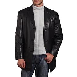 BGSD Men's Three-Button New Zealand Lambskin Car Coat - Regular & Tall