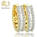 .69 TDW Round & Baguette Cut Elegant 14K title=