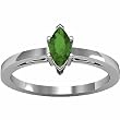 14K White Gold Tsavorite (Green Garnet) Ring