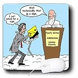 Rich Diesslins Funny General - Editorial Cartoons - St. Peter Cartoon with a Sign - Mouse Pads