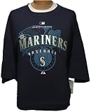 5XL MLB Seattle Mariners Navy Blue Eagle/Baseball Screenprint T-shirt 5XL