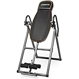 Invertio Adjustable Folding Inversion Table w/ Padded Backrest for Back Fitness Therapy Relief