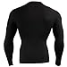 emFraa Mens Womens Skin Tight V-neck Thermal Base layer Compression Winter Black Shirt S ~ 2XL
