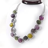 Necklace french touch Sissi purple green. 41gqFX%2BMv6L. SL160 Necklace french touch Sissi purple green.