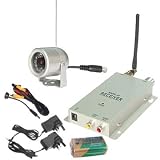 CCTV Security Colour Camera 380TV 1/3 Sharp CMOS Sensor Wireless With Receiver Internal & External Weatherproof 11 Infra Red Day & Night Vision 0LUX 6MM (42 DEGREES)