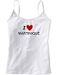 I LOVE MARTINIQUE - Country Series - White Women's / Girls Camisole (Girlie / Babydoll)