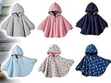 #001 【Mrs.Camellia】リバーシブル フード 付き パーカー 男の子 女の子 キッズ ベビー ポンチョ 出産祝い プレゼント (M, ネイビー×ネイビー) [並行輸入品]