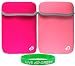 Non-OEM Amazon Kindle 1 Neoprene Sleeve Case - Reversible Pink Magenta