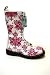 Dr. Martens 1B99 14 Eye Zip Boot White/Pink Lamper/Flocking
