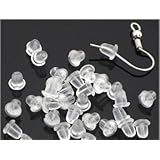 Clear Rubber Bullet Clutch Earring Safety Backs for Fish hook Earring 1000pcs