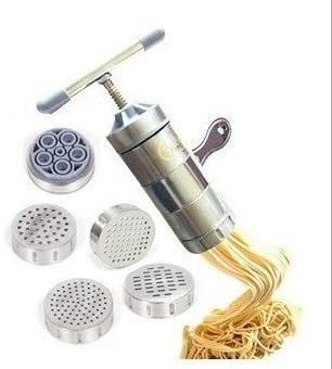Stainless Steel Noodle Maker with 5 Models Manual Noodles Press Pasta Machine Kitchen Tools Vegetable Fruit Juicer