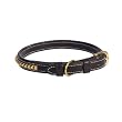 SMALL 11-14" - GOLD STUD - Pharoh Braided Leather Collar