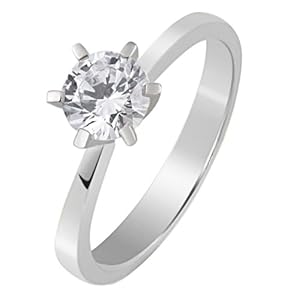 Goldmaid Damen-Ring Solitär 6er-Stotzen 585 Weißgold 1 Brillant 0,25 ct. Gr. 52 So R3989WG52