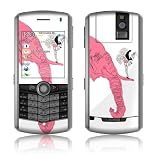 Pink Elephant Design Skin Decal Sticker for the Blackberry Pearl 8130 Cell Phone