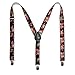 CTM® Womens Elastic Floral Print Suspenders