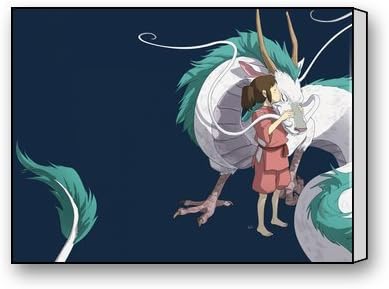 Leereevs WOOD FRAME Wall Art Painting Chihiro And Haku Dragon Photo Modern Canvas Print