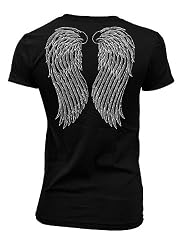 Gothic Angel Wings Juniors T-shirt, Juniors Old School Tattoo Shirts
