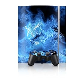 Blue Quantum Waves Design PS3 Playstation 3 Body Protector Skin Decal Sticker