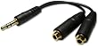 3.5mm Black Stereo Headphone Y Splitter Adapter Cable for Apple iPod classic/ iPod nano/ iPod video/ Kindle 2/ Zune Player/ CD/ MP3 Players