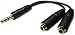 3.5mm Black Stereo Headphone Y Splitter Adapter Cable for Apple iPod nano 1G/ 2G/ 3G/ 4G Player