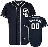 San Diego Padres Majestic -Personalized With Your Name- Alternate Navy Replica Jersey