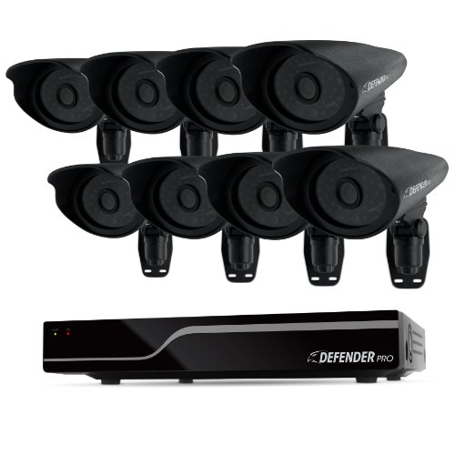 Defender 21113 PRO Sentinel 8CH Smart Security DVR with 8 Hi-Res Outdoor Security Cameras
