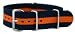 20mm James Bond Navy Blue / Orange - Nylon Nato Ballistic Military Watch Band Strap G-10