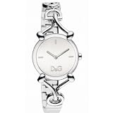 41gqisX1heL. SL160  D&G Dolce & Gabbana Womens DW0681 Flock Silver Case Silver Dial Spaghetti Bracelet Watch