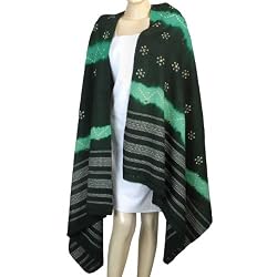 Shawls and Wrap Tie Dye Print Wool Accessory 80 x 35 inches