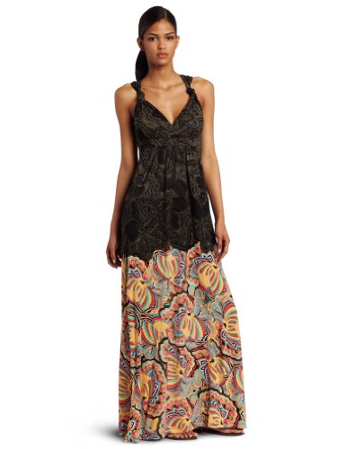 D.E.P.T. Women's Long Jersey Maxi Dress, Black, Medium