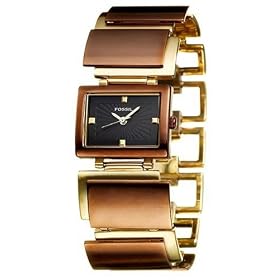 Fossil Women's Brown Ion-Plated Bracelet Watch