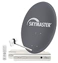 Skymaster Twin-Digital-Satellitenanlage (80 cm Metallantenne, 2x DX 7 Digitaler Satelliten-Receiver)