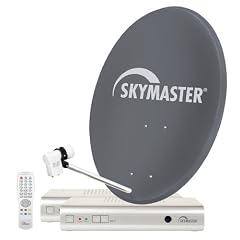 Skymaster Twin-Digital-Satellitenanlage (80 cm Metallantenne, 2x DX 7 Digitaler Satelliten-Receiver)