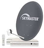 Skymaster Twin-Digital-Satellitenanlage (80 cm Metallantenne, 2x DX 7 Digitaler Satelliten-Receiver)