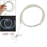 Amico White 72 LEDs Lamp Under Car Auto Decorative Light Strip