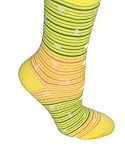 Lot of 3 Pairs Womens Stripe Pattern Crew Fashion Socks
